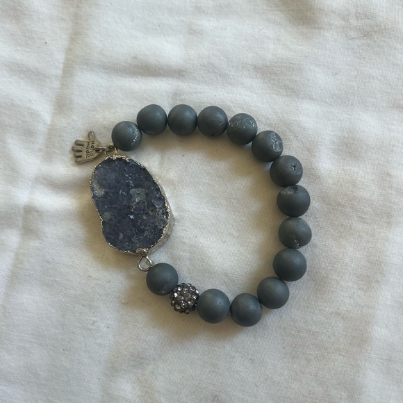 Jewelry - Gray Druzy Stone Bracelet